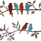 Delicate Metal Birds Wall Decor Set