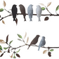 Delicate Metal Birds Wall Decor Set