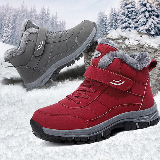 【EU35-45】Zimowe antypoślizgowe buty śnieżne z polarową wyściółką, miękkie i wytrzymałe