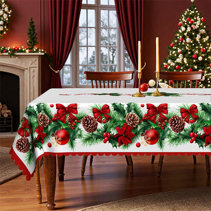 Świąteczny dekoracyjny obrus odporny na zachlapania