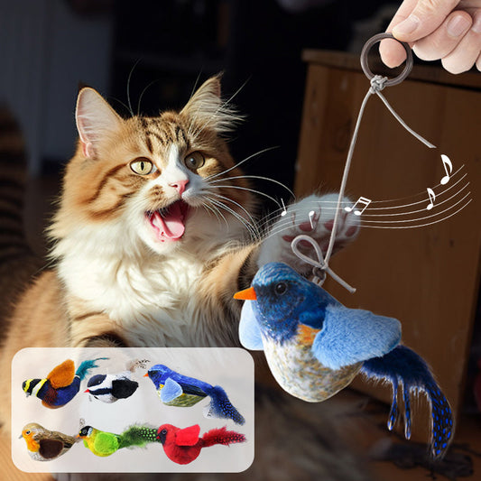 【1+1 gratis】🐦Realistyczna zabawka dla kota w kształcie ptaka do samodzielnej zabawy, pobudzająca instynkt łowiecki