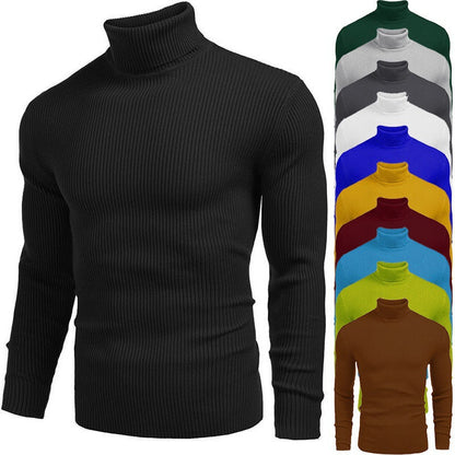 Męski miękki sweter z golfem z dzianiny – PROMOCJA -50% 🧶🔥