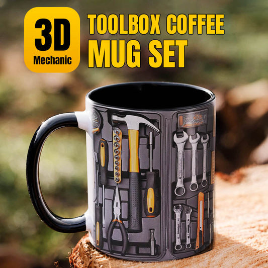 Zestaw kubków do kawy 3D Mechanic Toolbox