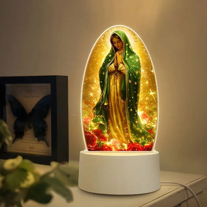 Lampa nocna z 3D wizerunkiem Jezusa – idealny prezent religijny 🌟