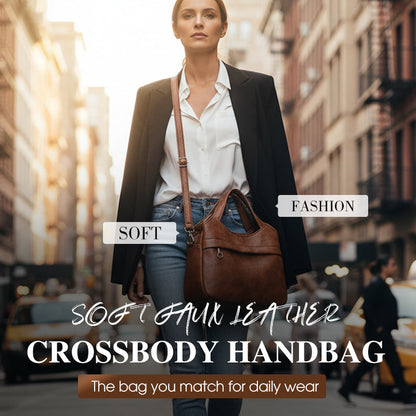 Damską torebkę crossbody z miękkiej syntetycznej skóry