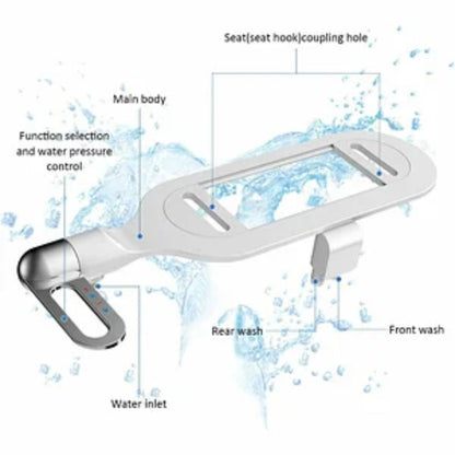 🚽Nieelektryczny podwójny dysza do czyszczenia sedesów Samoczyszcząca toaleta sanitarna💦