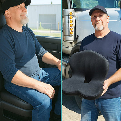 🚚💖 Ergonomiczna poduszka do siedzenia z podparciem lędźwiowym – idealna postawa ciała, wygodne podparcie 🪑✨