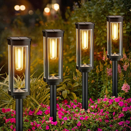 🌞 Solarna lampa ogrodowa w stylu filamentu – Wodoodporna i idealna na ścieżki i trawniki 💡✨