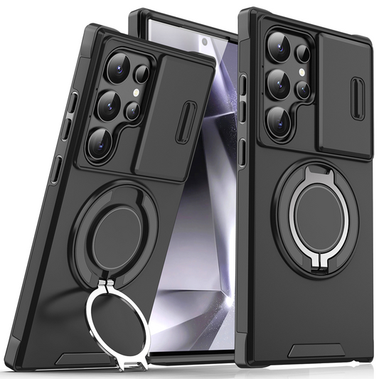 Etui ochronne Samsung 3 w 1 z magnesami – podwyższona osłona aparatu + podstawka + kompleksowa ochrona.