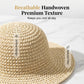 👒 Damski, ręcznie tkany kapelusz słomkowy z szerokim rondem | Ochrona przeciwsłoneczna UPF 50+, składany, oddychający ☀️✨
