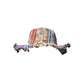 Kolorowa lniana czapka w stylu patchwork
