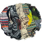 Kolorowa lniana czapka w stylu patchwork