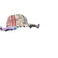 Kolorowa lniana czapka w stylu patchwork