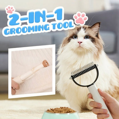 2-in-1 Pet Dematting Comb & Hair Remover Roller