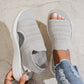 👟 Letnie, wygodne damskie sandały z dzianiny z grubą podeszwą