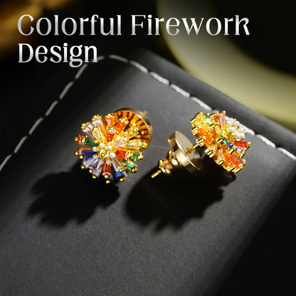 🎆Kolorowe kolczyki typu stud Firework dla kobiet