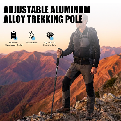 Regulowana kij trekkingowy ze stopu aluminium