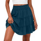Women’s Elastic High Waist Tiered Ruffle Skort