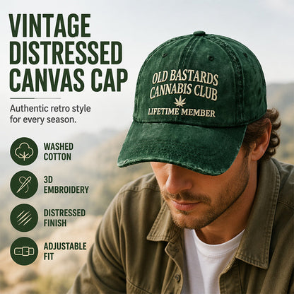 🧢 Czapka baseballowa w stylu vintage z haftem – postarzany styl retro, ponadczasowa elegancja