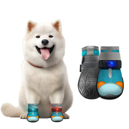 🐶✨ Świecące buty dla psów z diodami LED – przewiewne, antypoślizgowe i wygodne