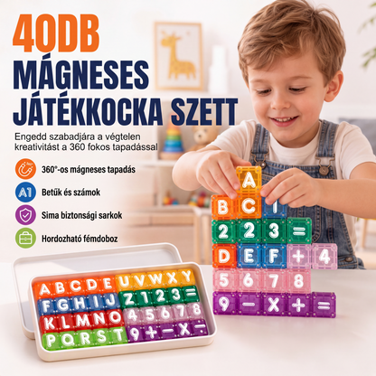 🧩✨ Mágneses Oktatókockák: Betűk, Számok és Játékos Fejlődés! 🎨