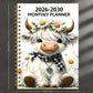 🗓️ Kalendarz 5-letni 2026–2030 z krową Highland – wygodne planowanie