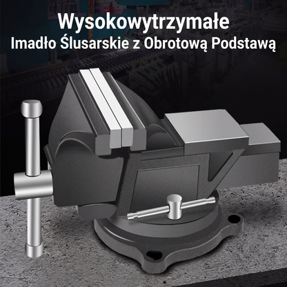 🔧 Wytrzymałe imadło stołowe 360° z obrotową podstawą – stabilne mocowanie do warsztatu