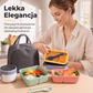 🍱 Lunchbox z przegródkami i miejscem na sztućce – do mikrofalówki, pracy, szkoły i podróży ✨
