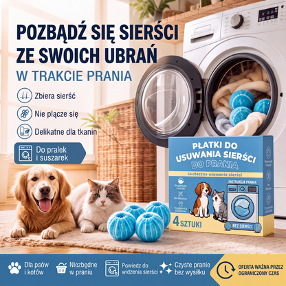 🐕🧺 Kulki do prania usuwające sierść zwierząt - zbierają sierść, włosy i kłaczki z ubrań ✨