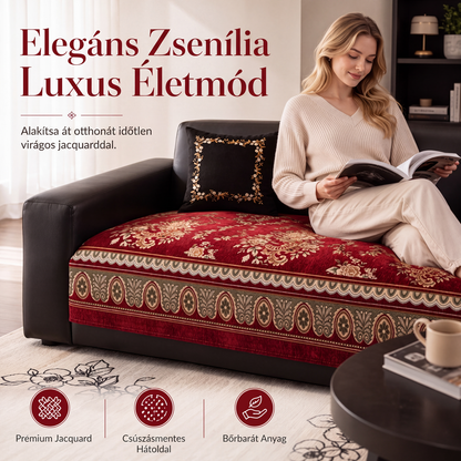 🛋️ Pokrowiec na kanapę w stylu vintage z kwiatowym wzorem 🌸 - miękki, przytulny i elegancki