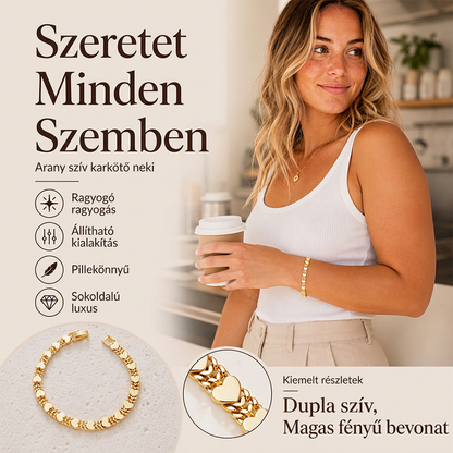 💖Elegáns, szív alakú láncszemekből álló karkötő – romantikus, kifinomult kialakítás ✨
