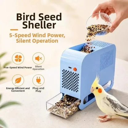 🐦⚡ Elektryczna łuskarka do nasion dla ptaków - separator łusek i plew | USB-C