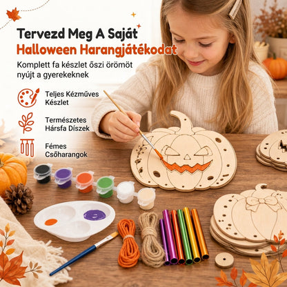 🎃 Zestaw do samodzielnego wykonania drewnianej dyni na Halloween