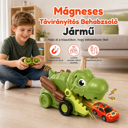 Zabawkowy samochód dla dzieci z pilotem w kształcie dinozaura z 6 małymi samochodzikami