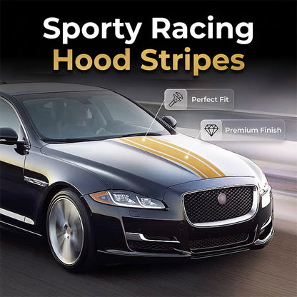 🏁🚗 Sportowe naklejki na auto - pasy wyścigowe na maskę i boki karoserii 🔥