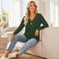 Top damski casualowy z dekoltem w serek i długim rękawem – PROMOCJA -50% 👚✨