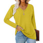 Top damski casualowy z dekoltem w serek i długim rękawem – PROMOCJA -50% 👚✨
