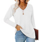 Top damski casualowy z dekoltem w serek i długim rękawem – PROMOCJA -50% 👚✨