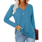 Top damski casualowy z dekoltem w serek i długim rękawem – PROMOCJA -50% 👚✨