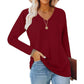 Top damski casualowy z dekoltem w serek i długim rękawem – PROMOCJA -50% 👚✨