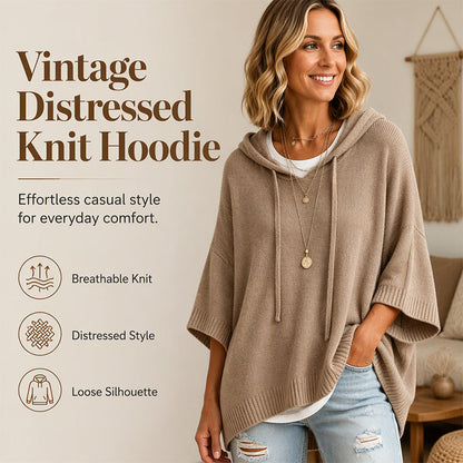 Damski pulower dzianinowy z kapturem i sznurkiem – PROMOCJA -50% 👚🧶🔥