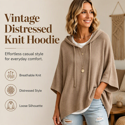 Damski pulower dzianinowy z kapturem i sznurkiem – PROMOCJA -50% 👚🧶🔥