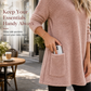 Damski ciepły top z okrągłym dekoltem i długim rękawem – PROMOCJA -50% 👚🔥