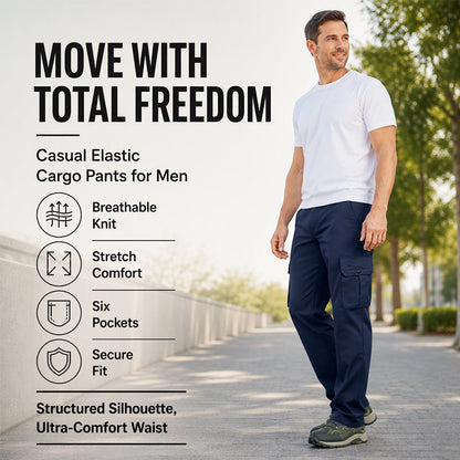 🔥 50% ZNIŻKI 🔥 Oddychające spodnie cargo dla mężczyzn – luźny krój, wiele kieszeni i wszechstronny komfort 👖✨