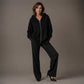 Women's Loose Zip-Up Hooded Knit Cardigan