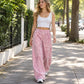 🐆 Spodnie dresowe damskie z nadrukiem w panterkę – luźny krój