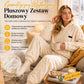 🍂 Pluszowy komplet z geometrycznym reliefem – Ponadczasowy komfort, łatwy styl ✨