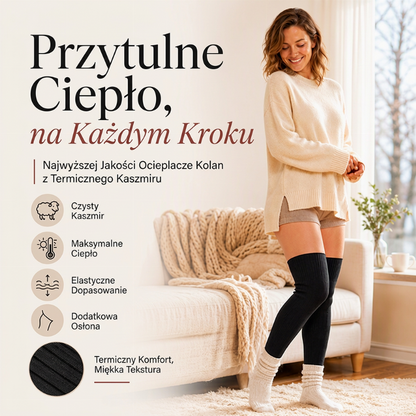 Unisex przedłużone ocieplacze na kolana z kaszmiru