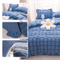 ✨Doskonała wartość✨ Zestaw 4-częściowy Icy Seersucker Summer Cool Quilt Lace