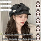 Stylowa skórzana czapka beret